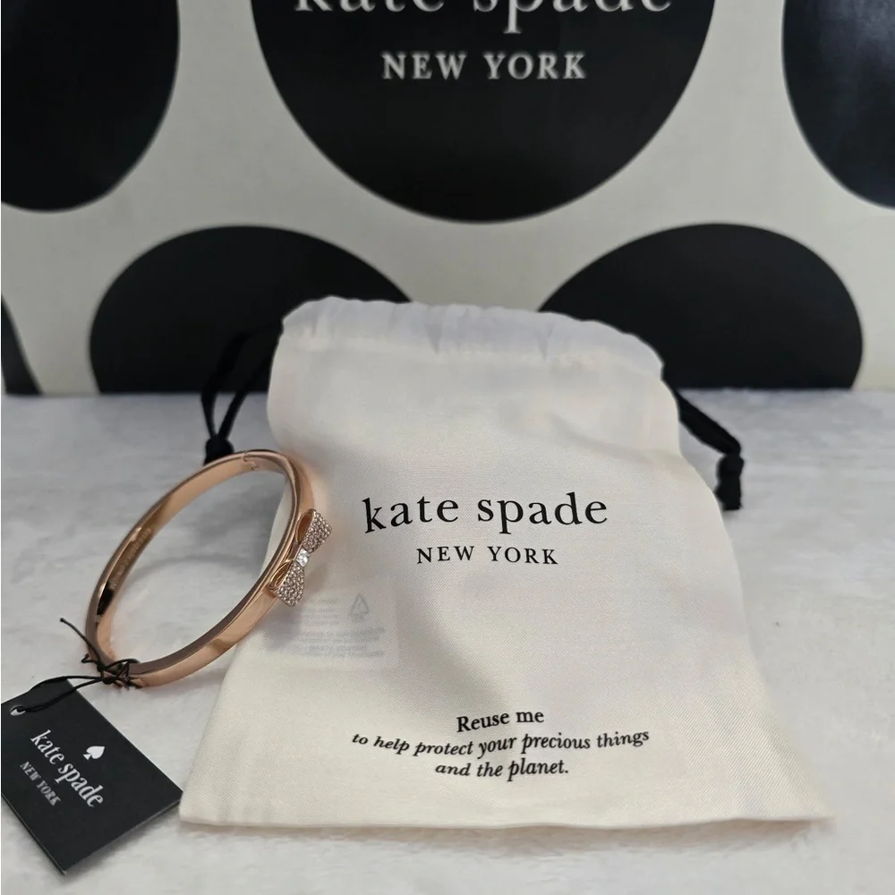 Kate Spade Rose Gold Bow Bracelet NWT - Picture 5 of 7